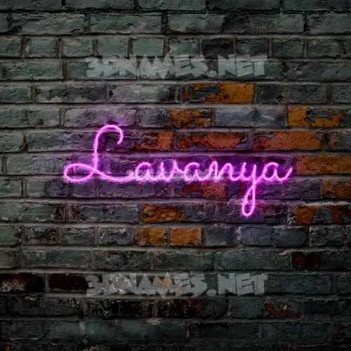 lavanya in Pink Neon style - 3D name wallpaper lavanya in Pink Neon style - 3D name wallpaper