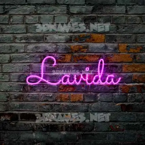lavida in Pink Neon style - 3D name wallpaper lavida in Pink Neon style - 3D name wallpaper
