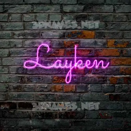 layken in Pink Neon style - 3D name wallpaper layken in Pink Neon style - 3D name wallpaper