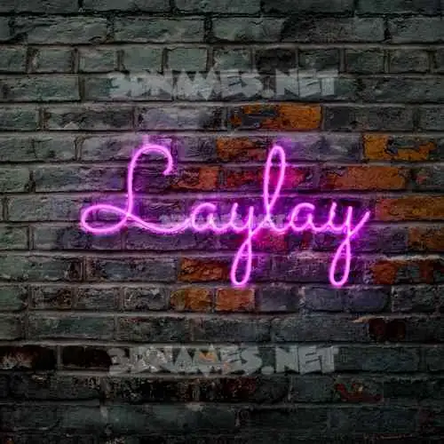 laylay in Pink Neon style - 3D name wallpaper laylay in Pink Neon style - 3D name wallpaper