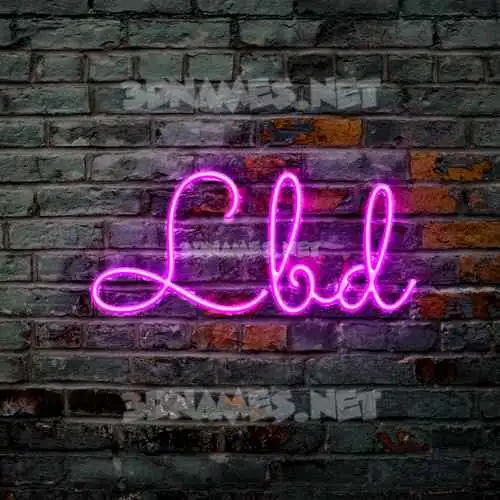 lbd in Pink Neon style - 3D name wallpaper lbd in Pink Neon style - 3D name wallpaper