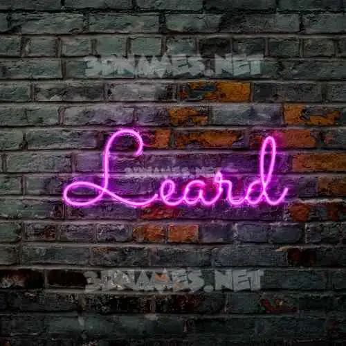 leard in Pink Neon style - 3D name wallpaper leard in Pink Neon style - 3D name wallpaper