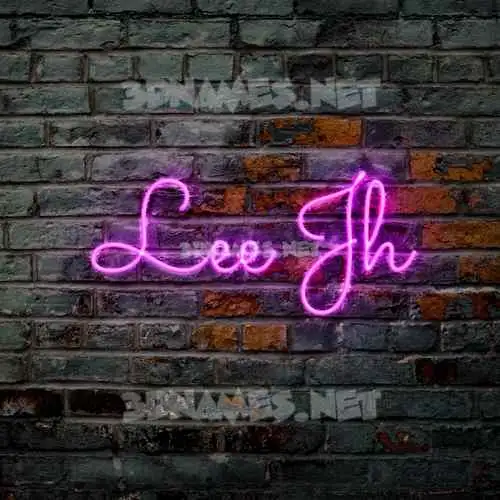 lee jh in Pink Neon style - 3D name wallpaper lee jh in Pink Neon style - 3D name wallpaper