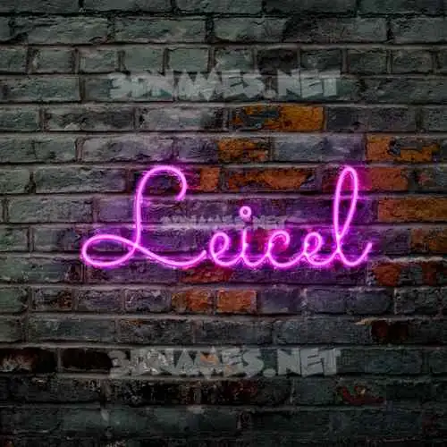 leicel in Pink Neon style - 3D name wallpaper