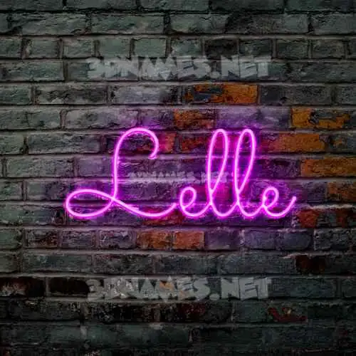 lelle in Pink Neon style - 3D name wallpaper lelle in Pink Neon style - 3D name wallpaper