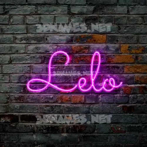 lelo in Pink Neon style - 3D name wallpaper lelo in Pink Neon style - 3D name wallpaper