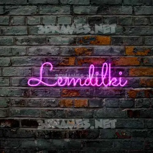 lemdilki in Pink Neon style - 3D name wallpaper