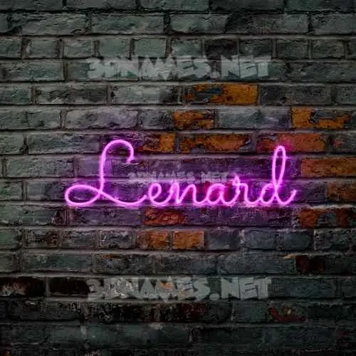 lenard in Pink Neon style - 3D name wallpaper lenard in Pink Neon style - 3D name wallpaper