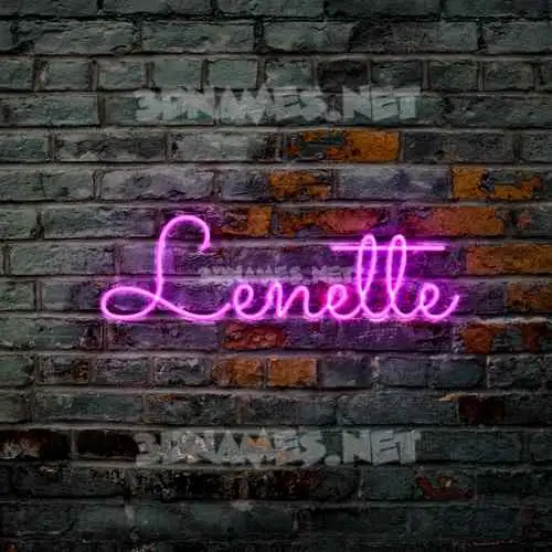 lenette in Pink Neon style - 3D name wallpaper
