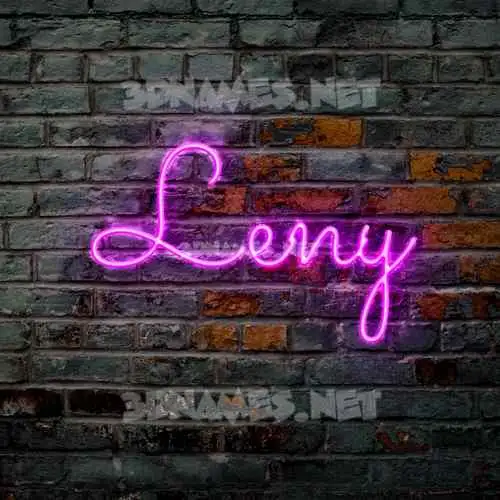 leny in Pink Neon style - 3D name wallpaper leny in Pink Neon style - 3D name wallpaper