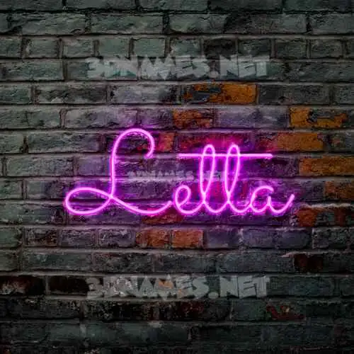 letta in Pink Neon style - 3D name wallpaper