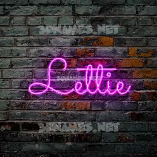 lettie in Pink Neon style - 3D name wallpaper