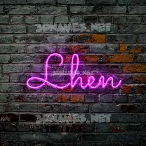 lhen in Pink Neon style - 3D name wallpaper lhen in Pink Neon style - 3D name wallpaper