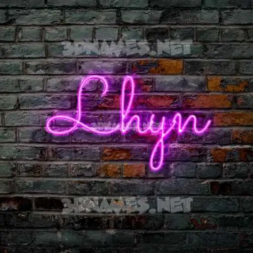 lhyn in Pink Neon style - 3D name wallpaper lhyn in Pink Neon style - 3D name wallpaper