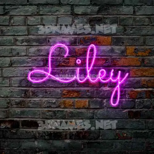 liley in Pink Neon style - 3D name wallpaper liley in Pink Neon style - 3D name wallpaper