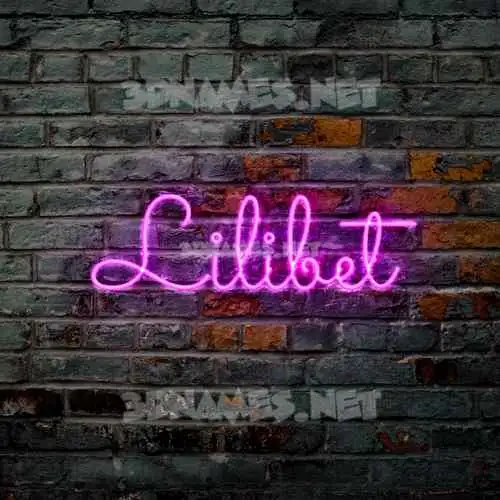 lilibet in Pink Neon style - 3D name wallpaper