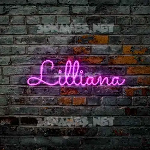lilliana in Pink Neon style - 3D name wallpaper