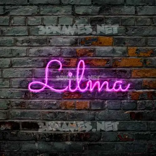 lilma in Pink Neon style - 3D name wallpaper lilma in Pink Neon style - 3D name wallpaper