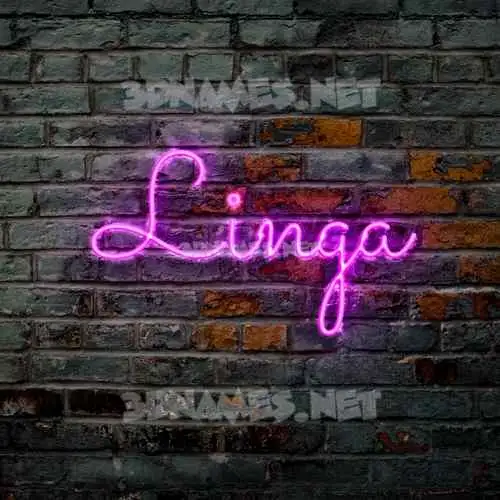 linga in Pink Neon style - 3D name wallpaper linga in Pink Neon style - 3D name wallpaper