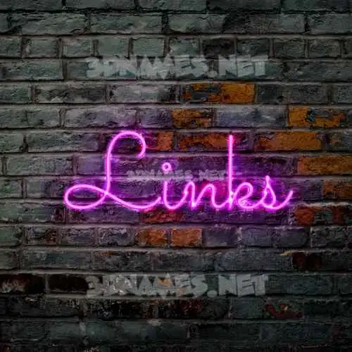 links in Pink Neon style - 3D name wallpaper