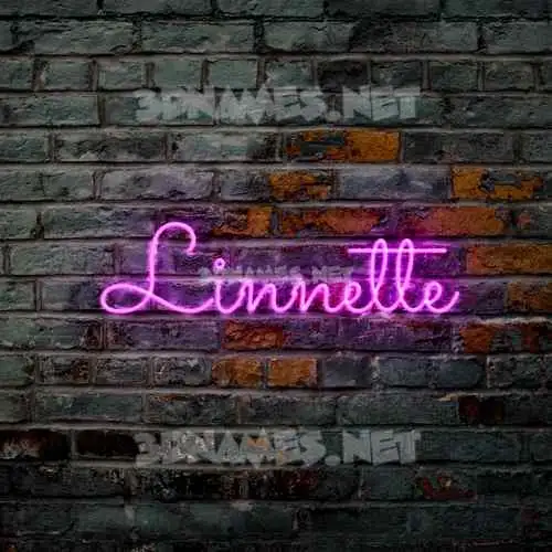 linnette in Pink Neon style - 3D name wallpaper