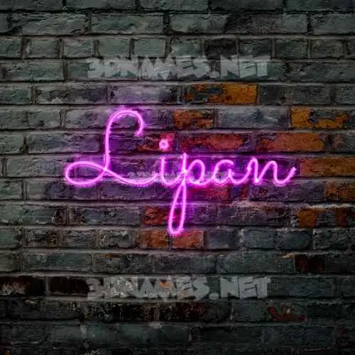 lipan in Pink Neon style - 3D name wallpaper lipan in Pink Neon style - 3D name wallpaper