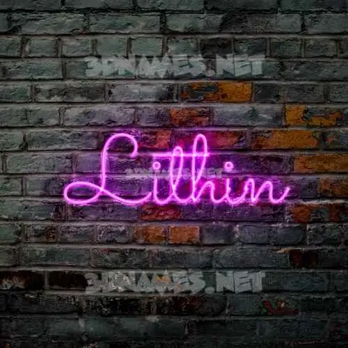 lithin in Pink Neon style - 3D name wallpaper lithin in Pink Neon style - 3D name wallpaper