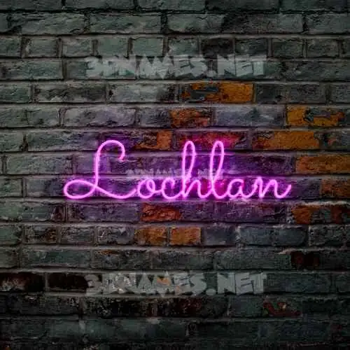 lochlan in Pink Neon style - 3D name wallpaper lochlan in Pink Neon style - 3D name wallpaper