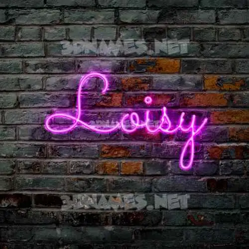 loisy in Pink Neon style - 3D name wallpaper