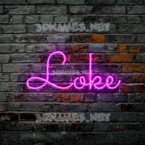 loke in Pink Neon style - 3D name wallpaper loke in Pink Neon style - 3D name wallpaper