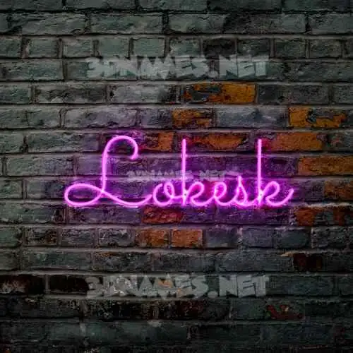lokesk in Pink Neon style - 3D name wallpaper lokesk in Pink Neon style - 3D name wallpaper
