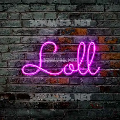 loll in Pink Neon style - 3D name wallpaper loll in Pink Neon style - 3D name wallpaper
