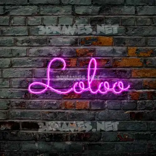 loloo in Pink Neon style - 3D name wallpaper loloo in Pink Neon style - 3D name wallpaper