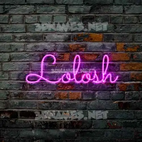 lolosh in Pink Neon style - 3D name wallpaper lolosh in Pink Neon style - 3D name wallpaper