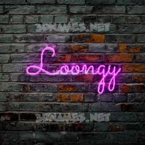loongy in Pink Neon style - 3D name wallpaper loongy in Pink Neon style - 3D name wallpaper