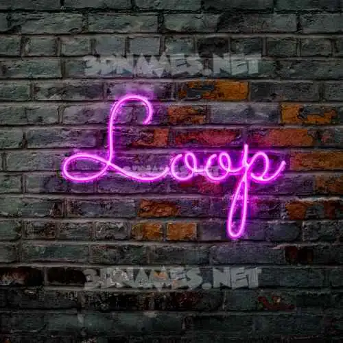 loop in Pink Neon style - 3D name wallpaper loop in Pink Neon style - 3D name wallpaper