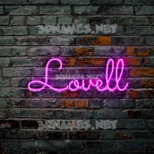 lovell in Pink Neon style - 3D name wallpaper