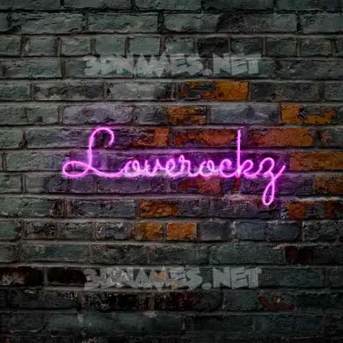 loverockz in Pink Neon style - 3D name wallpaper loverockz in Pink Neon style - 3D name wallpaper