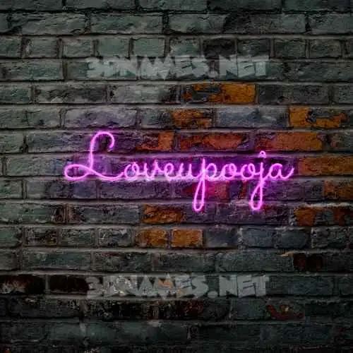 loveupooja in Pink Neon style - 3D name wallpaper loveupooja in Pink Neon style - 3D name wallpaper