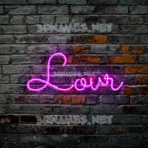 lovr in Pink Neon style - 3D name wallpaper lovr in Pink Neon style - 3D name wallpaper