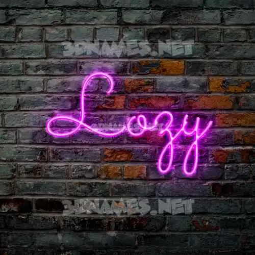 lozy in Pink Neon style - 3D name wallpaper lozy in Pink Neon style - 3D name wallpaper