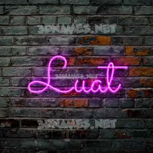 luat in Pink Neon style - 3D name wallpaper luat in Pink Neon style - 3D name wallpaper