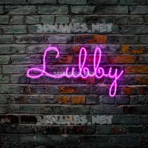 lubby in Pink Neon style - 3D name wallpaper lubby in Pink Neon style - 3D name wallpaper