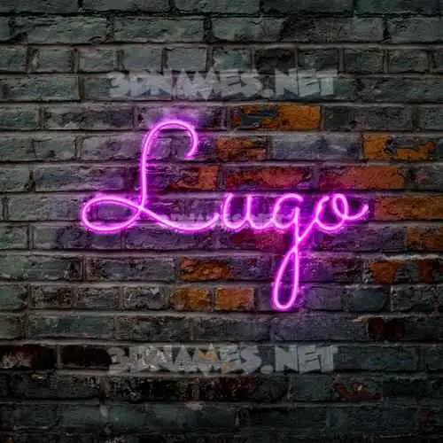 lugo in Pink Neon style - 3D name wallpaper lugo in Pink Neon style - 3D name wallpaper