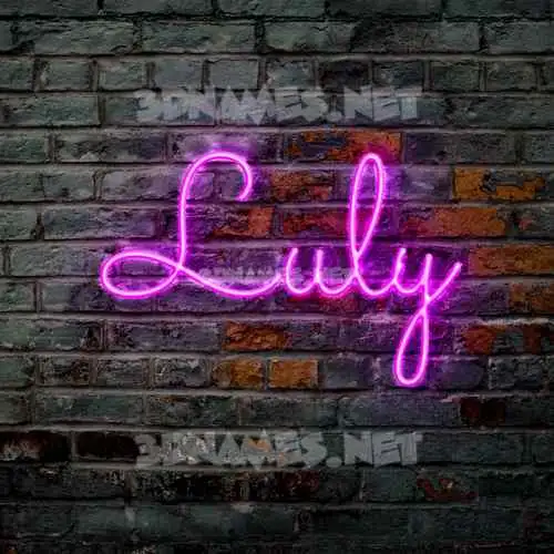 luly in Pink Neon style - 3D name wallpaper luly in Pink Neon style - 3D name wallpaper