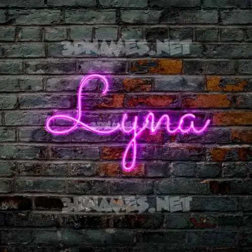 lyna in Pink Neon style - 3D name wallpaper lyna in Pink Neon style - 3D name wallpaper