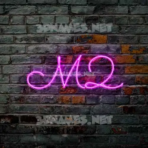 m2 in Pink Neon style - 3D name wallpaper m2 in Pink Neon style - 3D name wallpaper