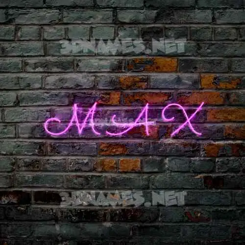 m a x in Pink Neon style - 3D name wallpaper m a x in Pink Neon style - 3D name wallpaper