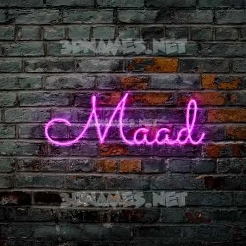 maad in Pink Neon style - 3D name wallpaper maad in Pink Neon style - 3D name wallpaper