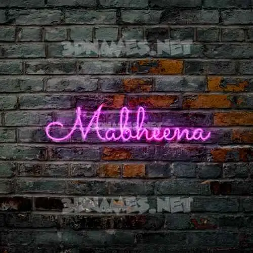 mabheena in Pink Neon style - 3D name wallpaper mabheena in Pink Neon style - 3D name wallpaper